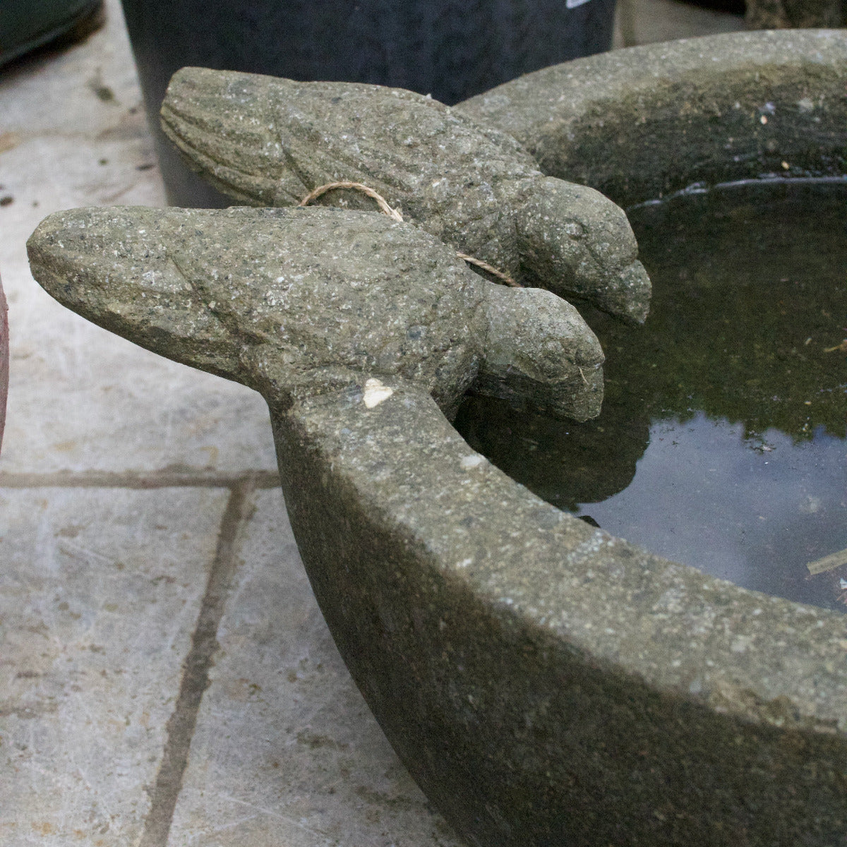 Greenstone Bowl with 2 Birds