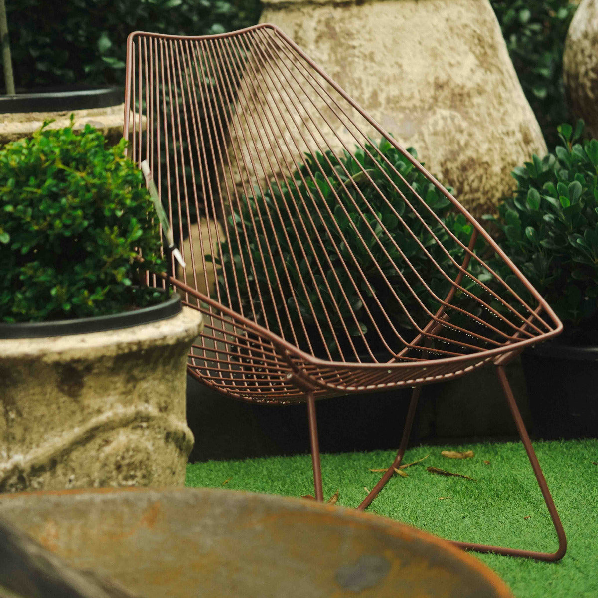 Piha Lounger Chocolate Red by Forj Living at Brookfield Gardens