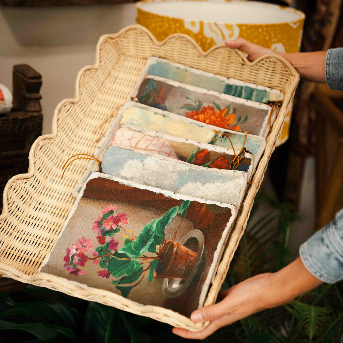 Shop the Swarm Zip Clutch / Pouch online at Brookfield Gardens. A stylish art-inspired clutch featuring floral artwork reproduction on linen cotton fabric.