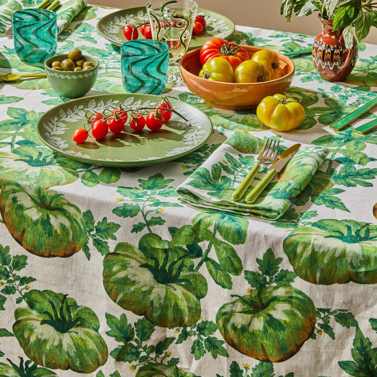 Heirloom Green Tablecloth