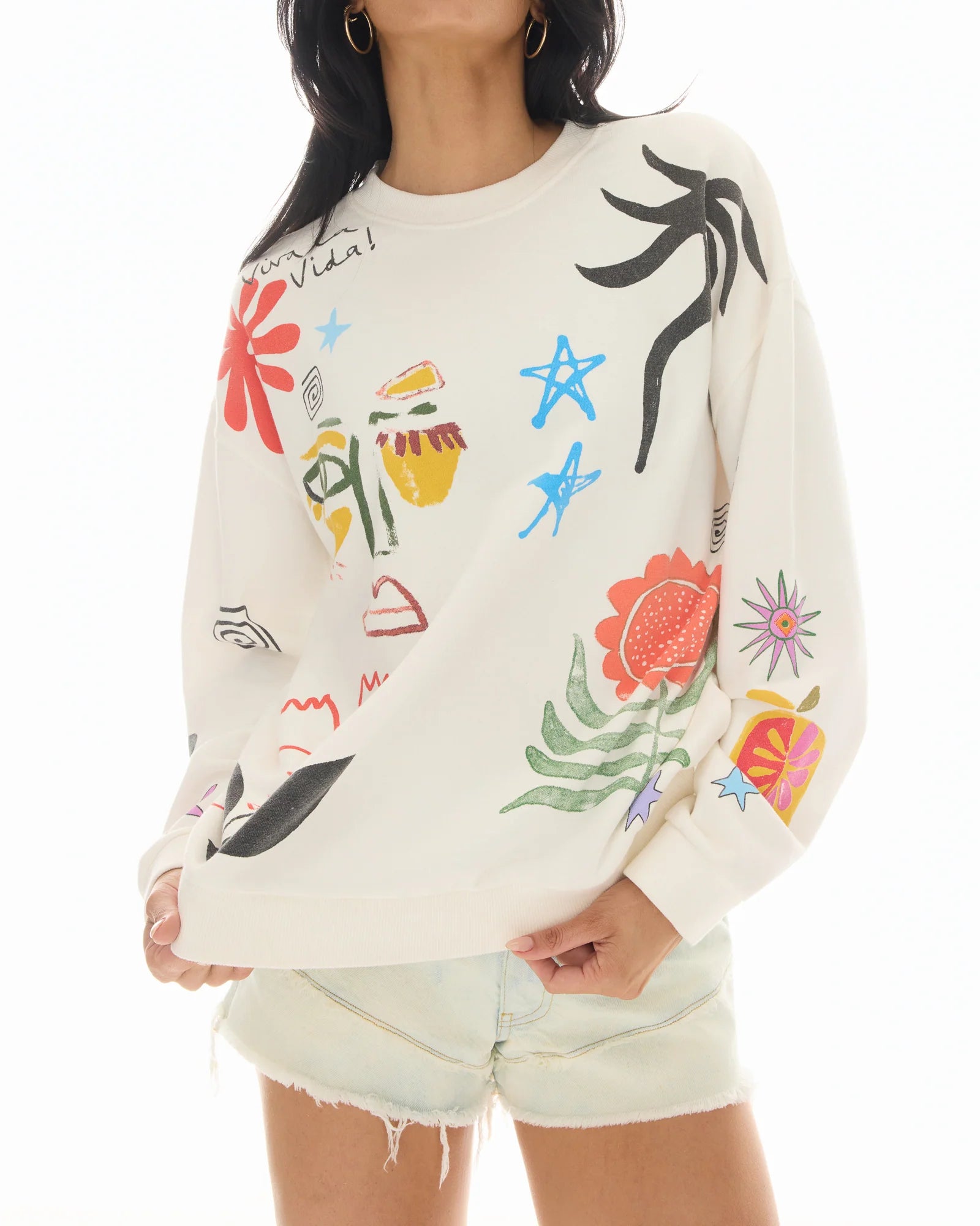 Illustrated Postcard Sweater