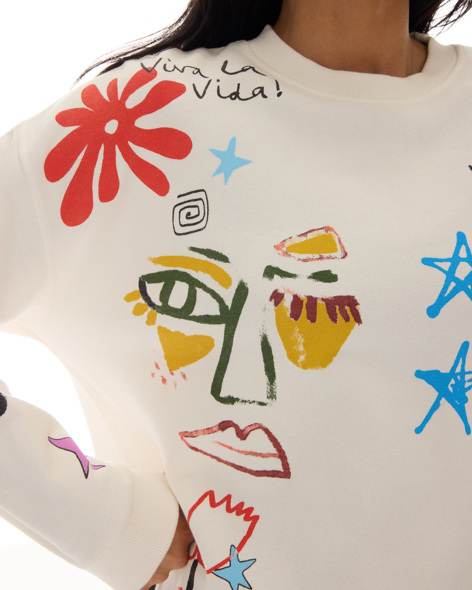 Illustrated Postcard Sweater