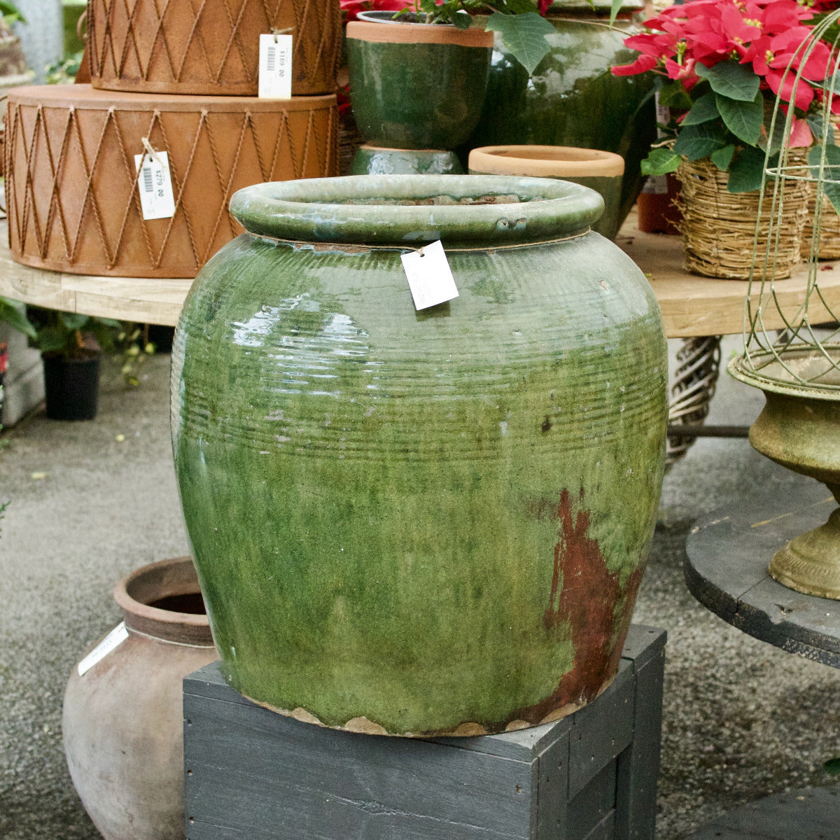 Vintage Green Water Pot