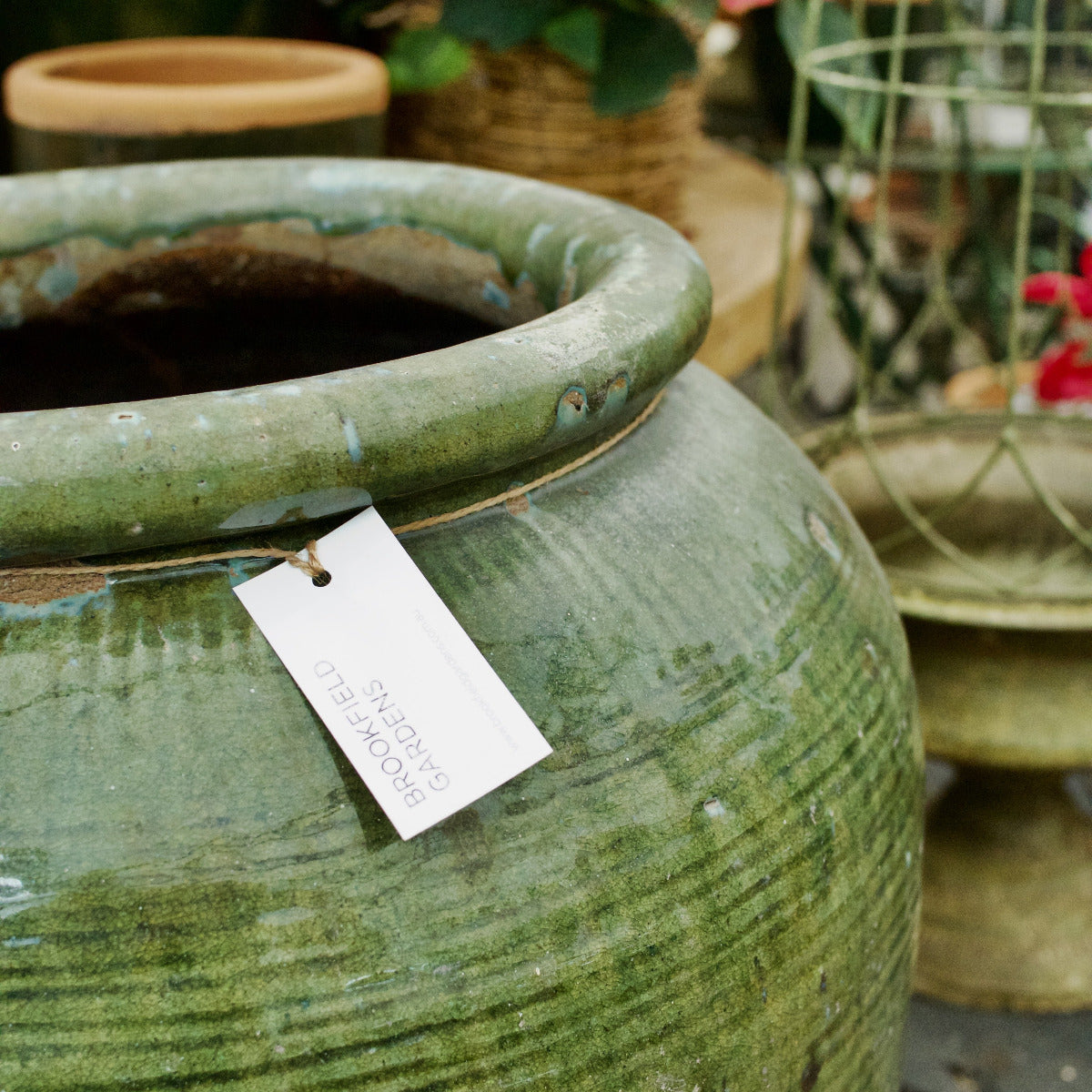 Vintage Green Water Pot