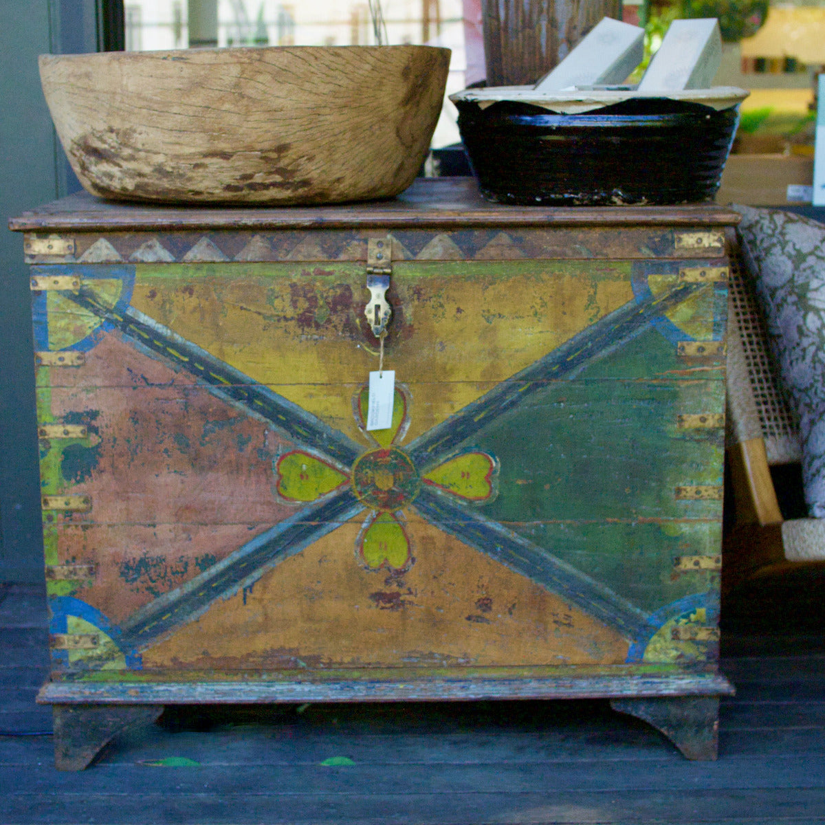 Vintage Painted Storage Box