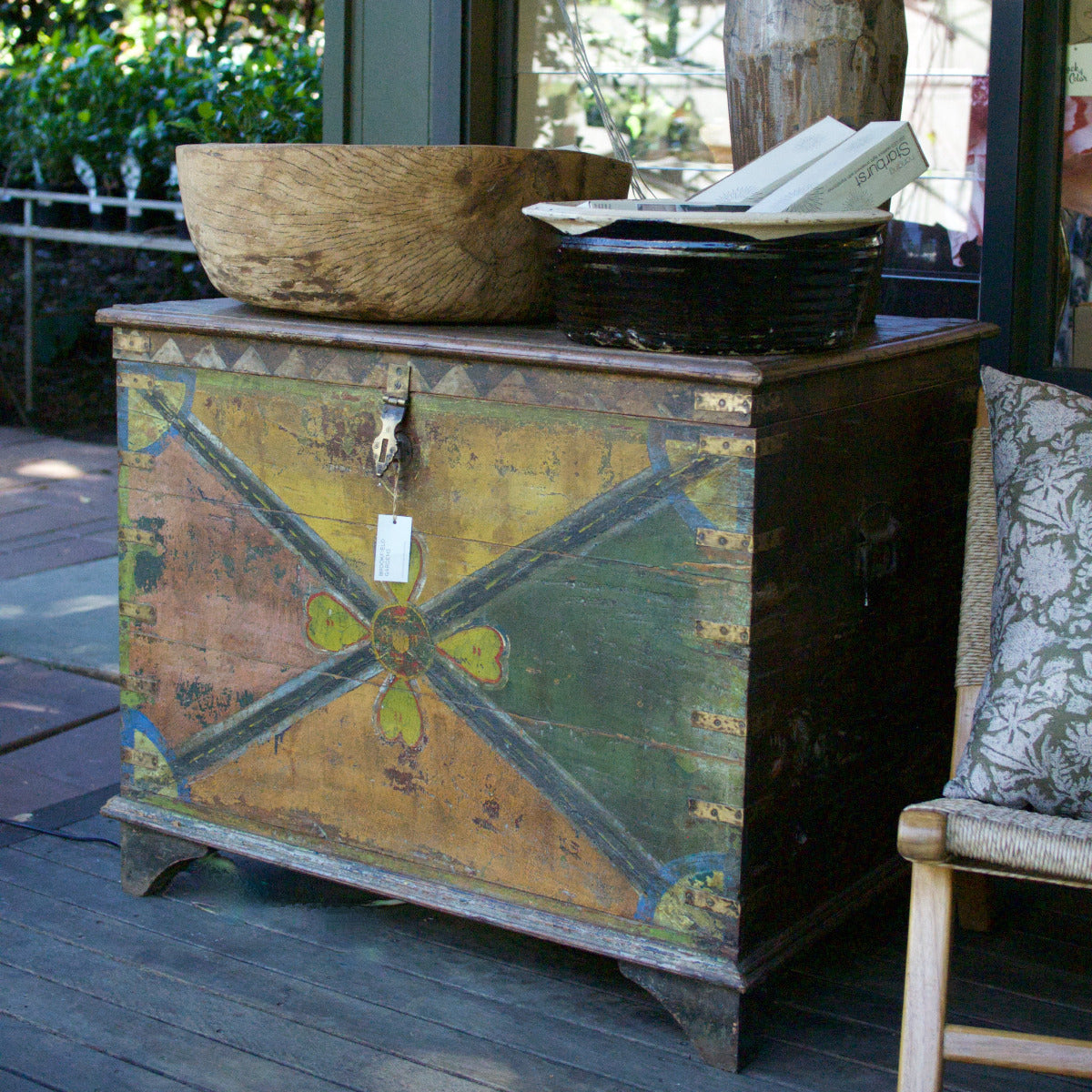 Vintage Painted Storage Box