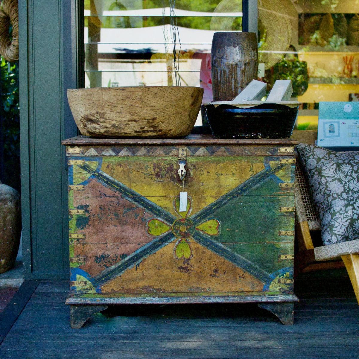 Vintage Painted Storage Box