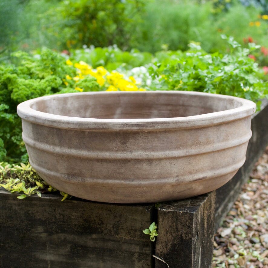 Antique Terra Low Bowl Pots - Antique Terra Brookfield Gardens 