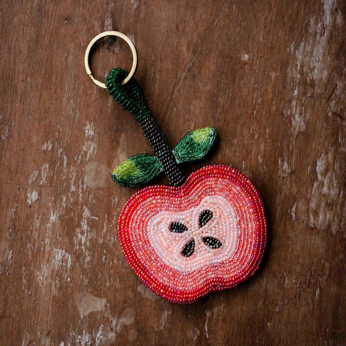 Apple Beaded Key Ring PL Accessories Brookfield Gardens 