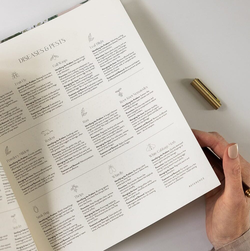 Bespoke Letterpress Gardening Journal PL Stationery Brookfield Gardens 