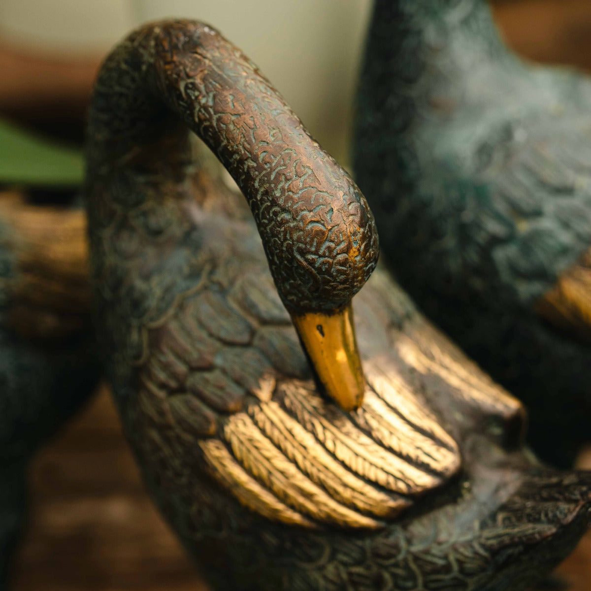 Brass Duck Tall - Turned Head Gift - Ornaments Brookfield Gardens 