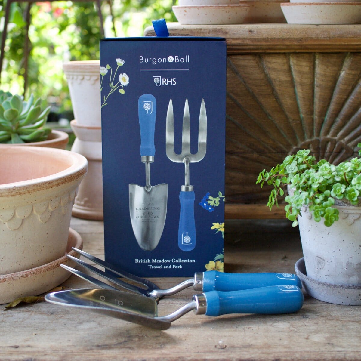 British Meadow Trowel & Fork Set Hardware - Tools Brookfield Gardens 