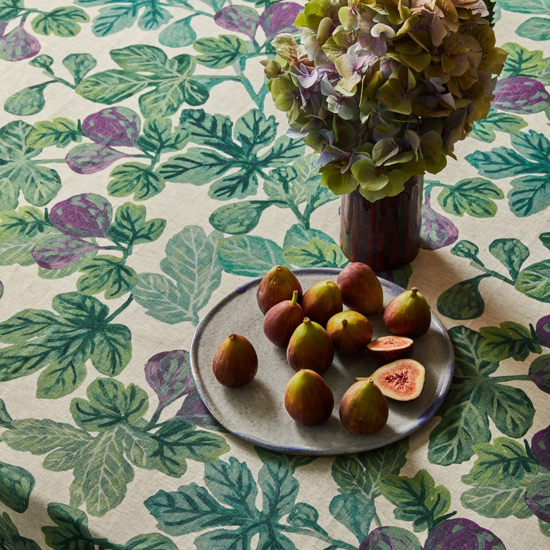 Figgy Green Tablecloth Large PL Napery Brookfield Gardens 