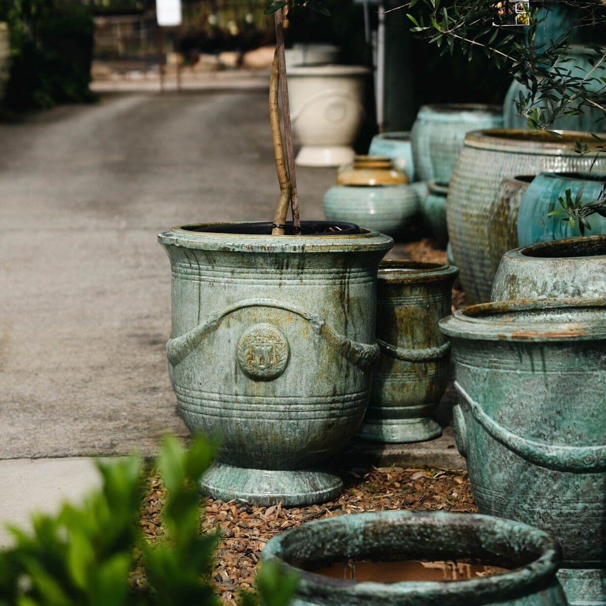 French Planter Pots - Glazed Brookfield Gardens 