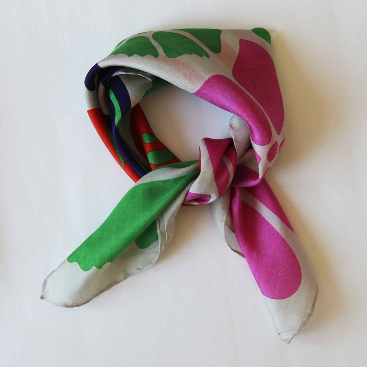 Mini Flower Power Green Scarf PL Accessories Les Belles Vagabondes 