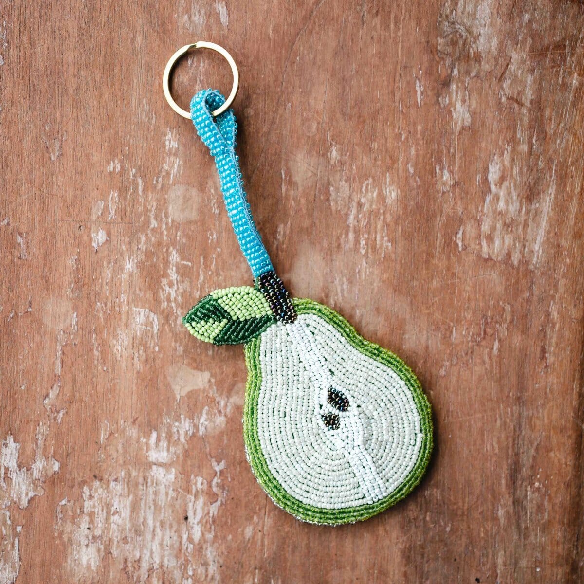 Pear Beaded Key Ring PL Accessories Brookfield Gardens 