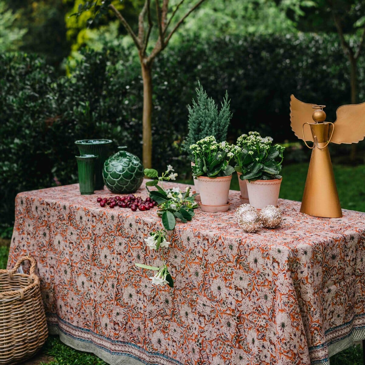 Persimmon Tablecloth PL Napery Brookfield Gardens 