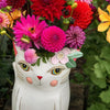 Pretty Kitty White Pots - Animals/Faces Brookfield Gardens