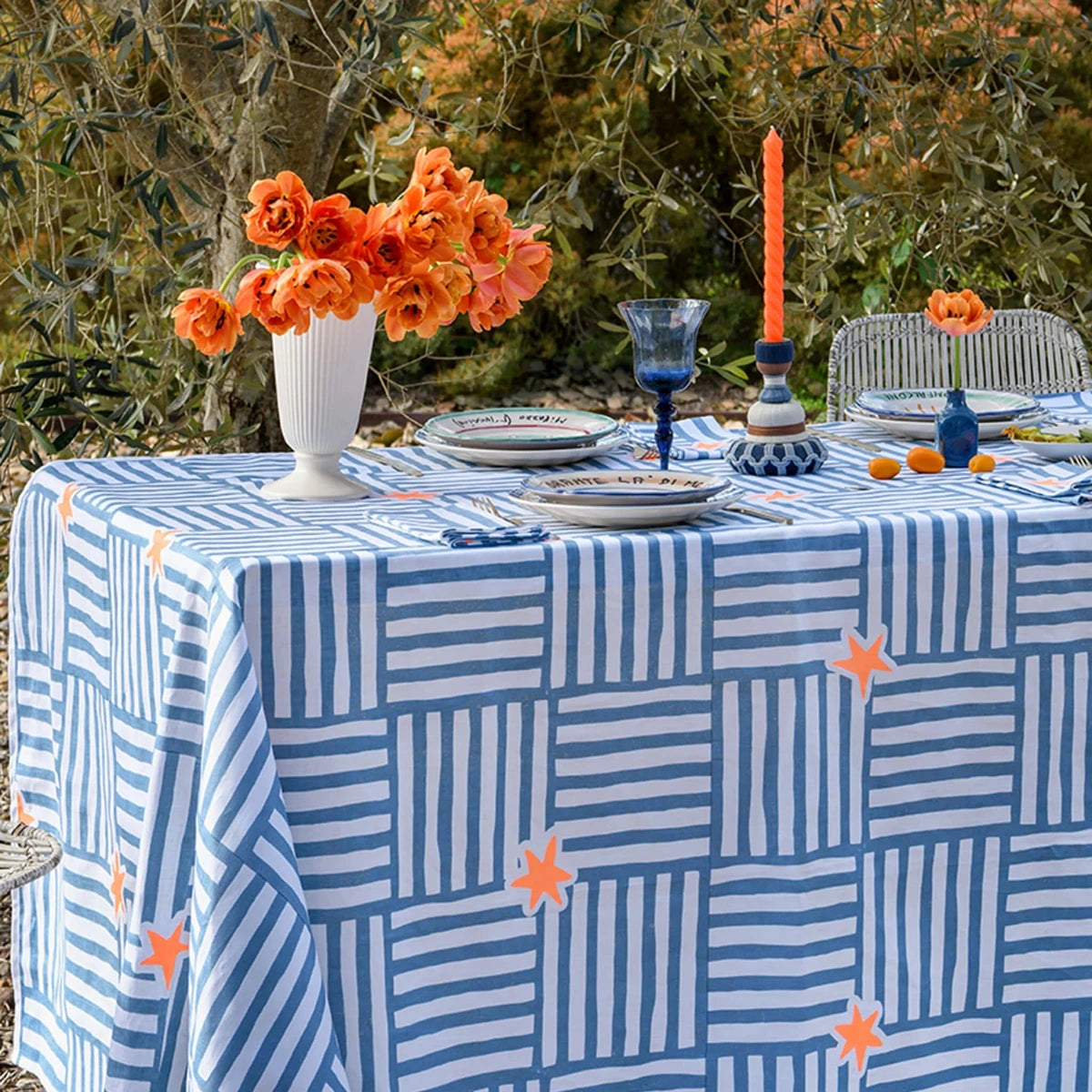 Capri Blue/Orange Large