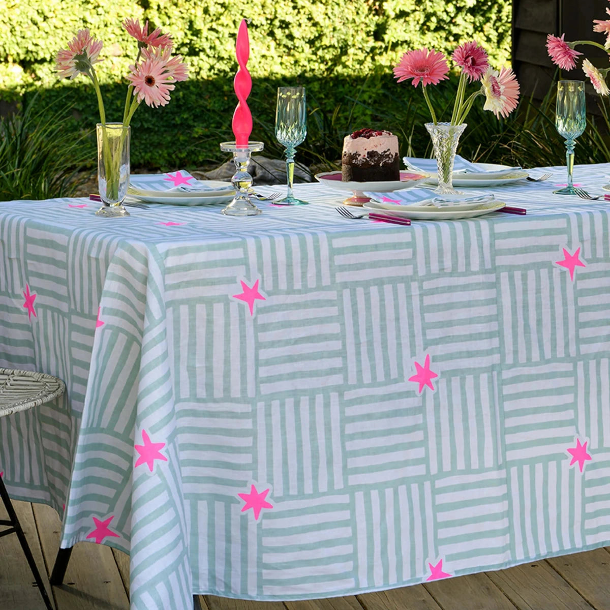 Capri Blue/Pink Large