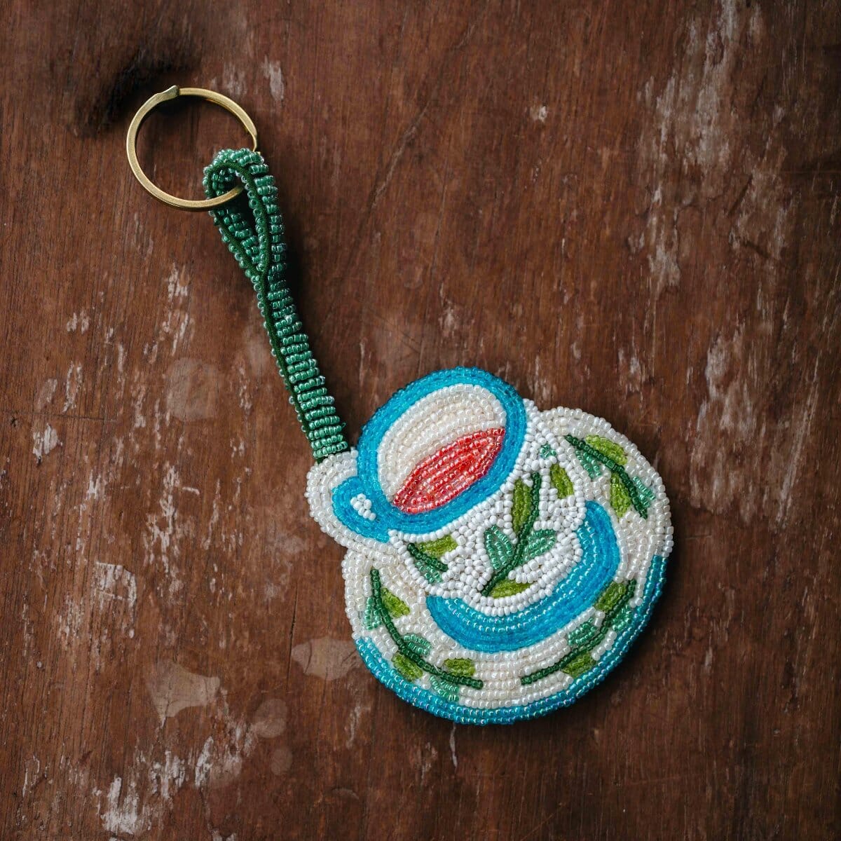 Teacup Beaded Key Ring PL Accessories Brookfield Gardens 