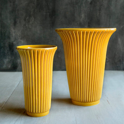 Daisy Amber Yellow Vase Florist - Vessels Berg 12cm