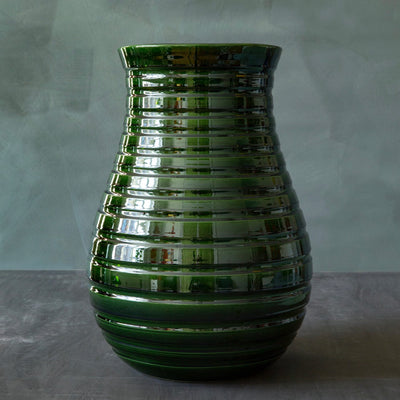 Honey Green Glazed Vase Florist - Vessels Berg