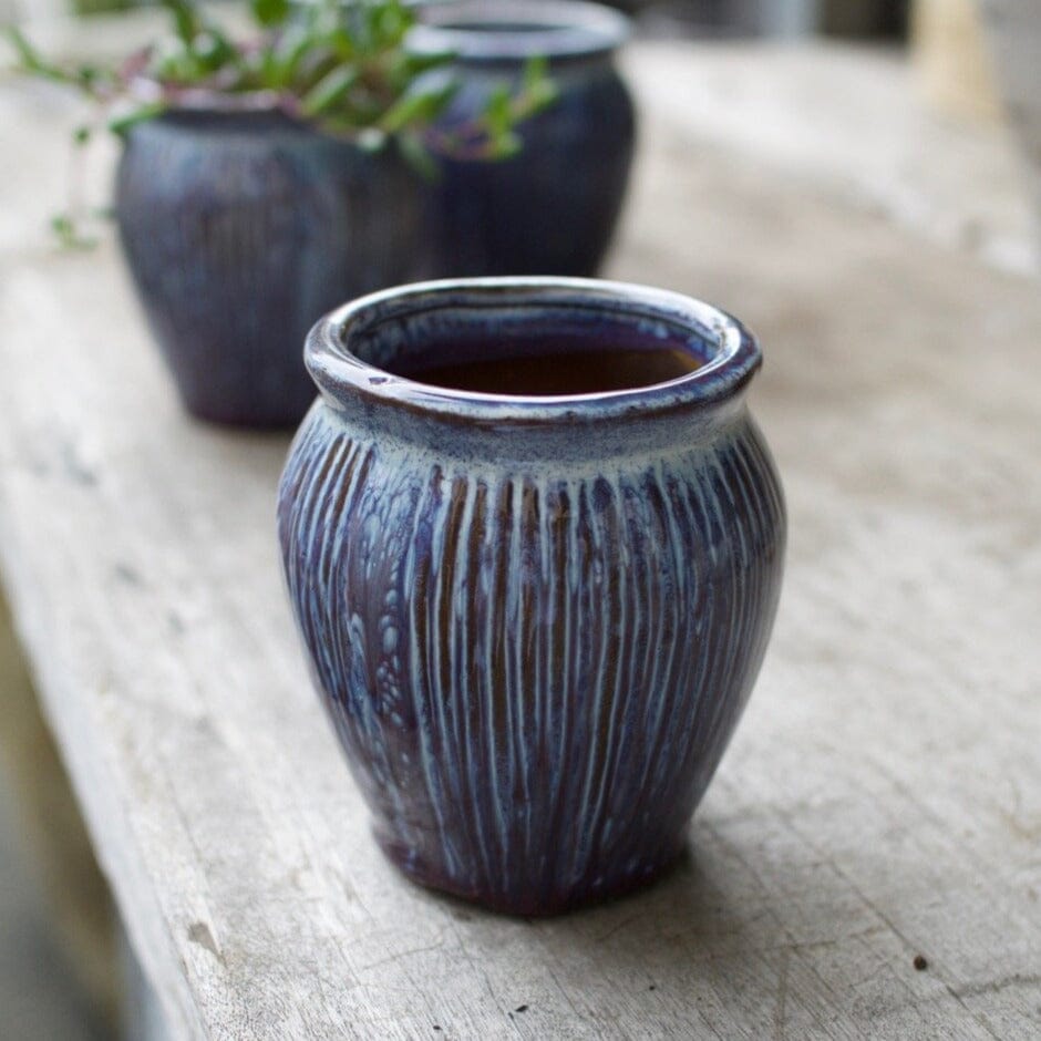 Itty Bitty Jar Pots - Decorator Brookfield Gardens 9.5x10.5 Purple 