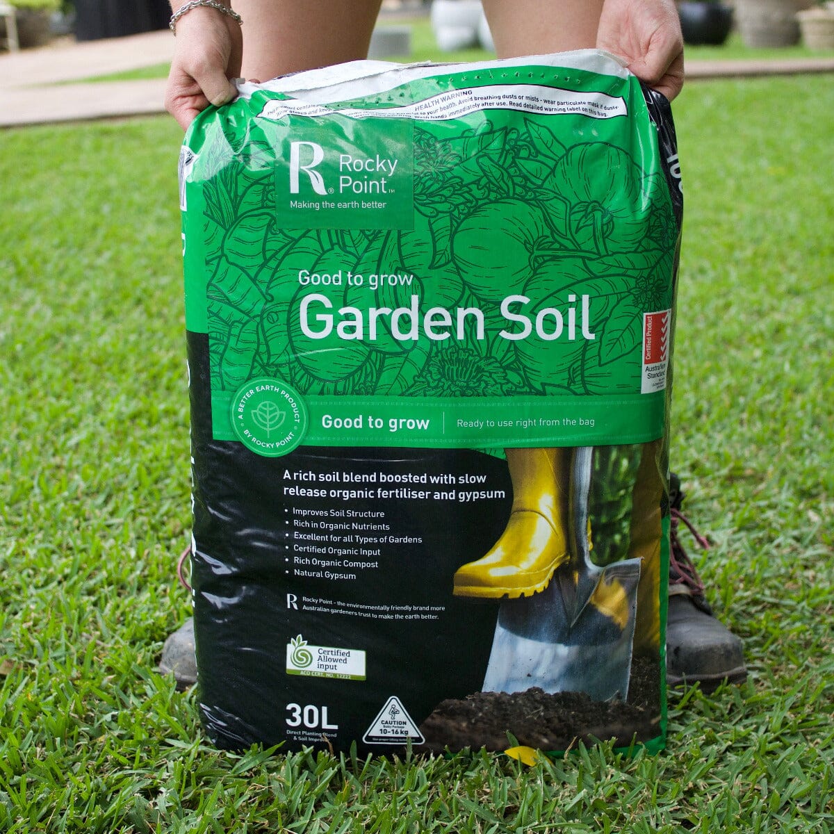 A bag soil for growing plants garden scoop Vector Image