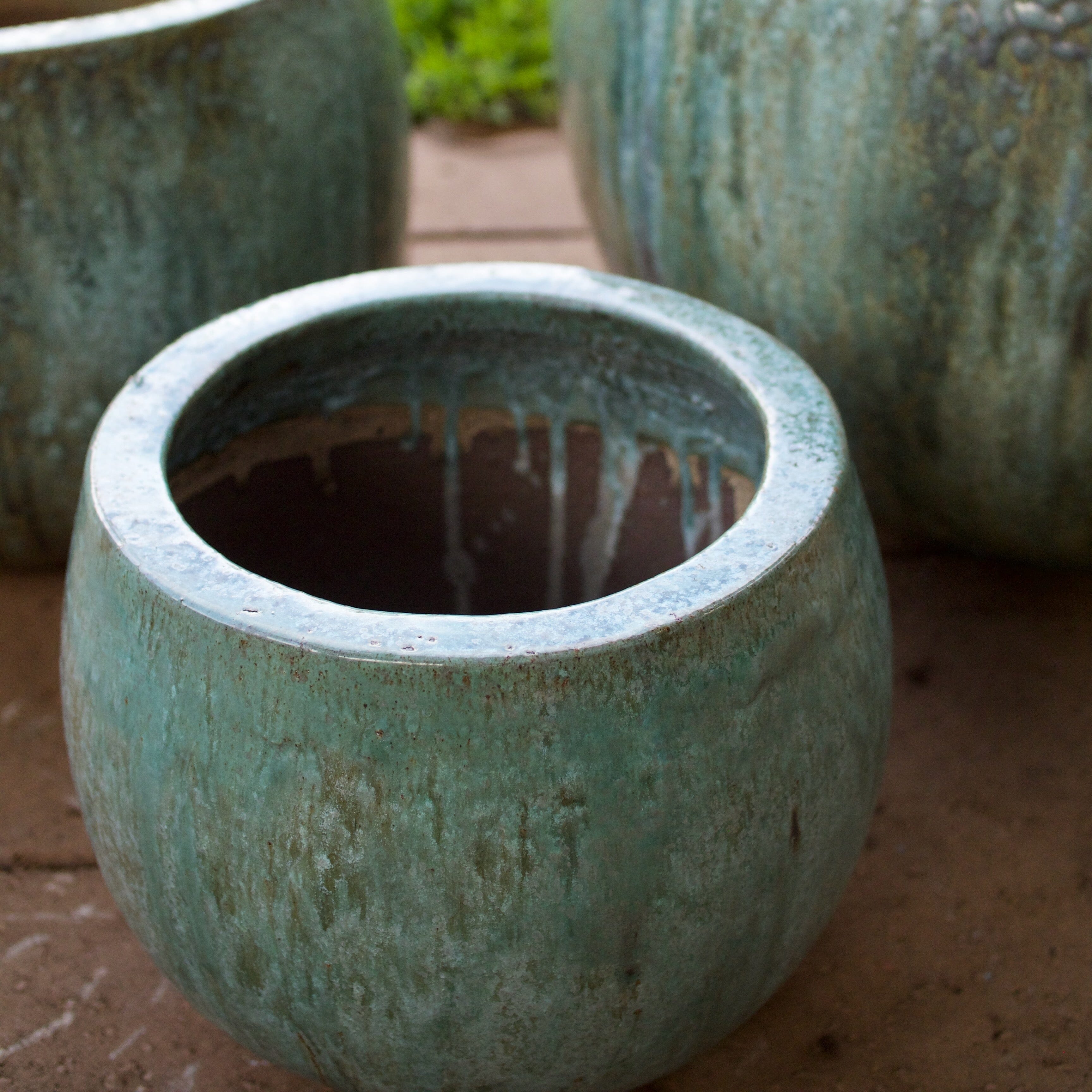 Squat Planter Pots - Glazed Brookfield Gardens 